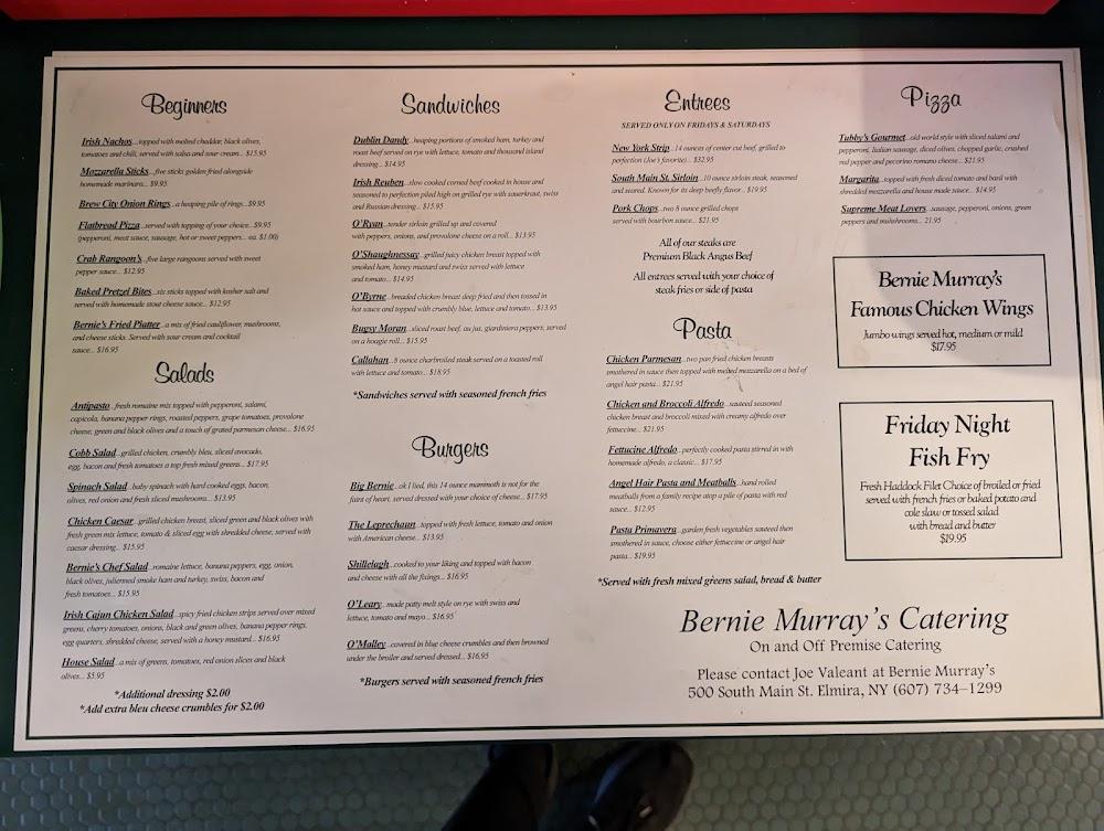 Bernie Murray's Menu image 1