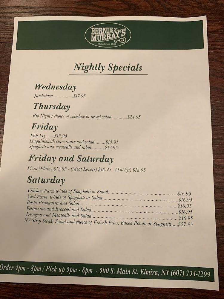 Bernie Murray's Menu image 4